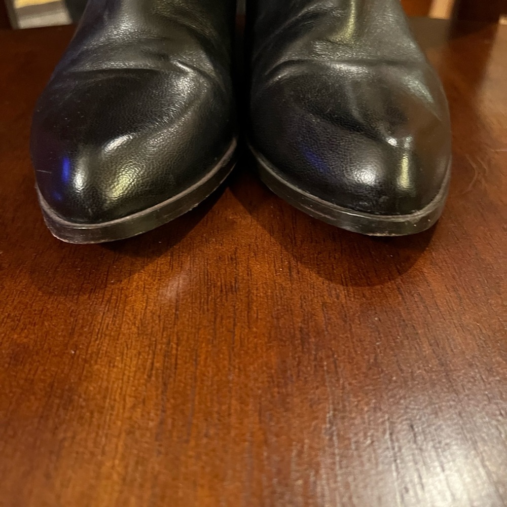 Frye Black Leather Tall Riding Boots - Picture 5 of 10